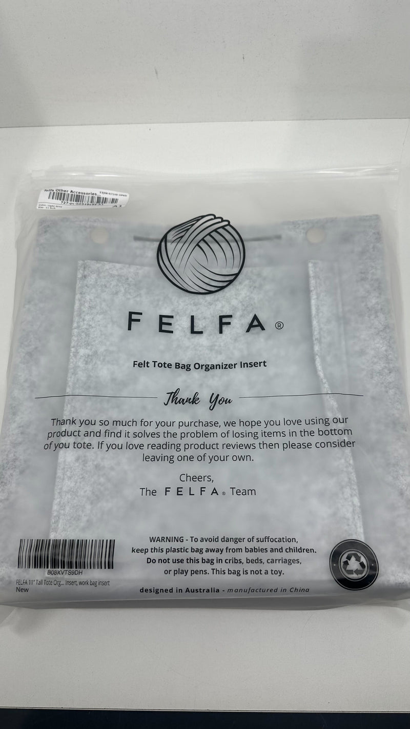 Felfa Soft Grey Felt Organizer Color Light Grey Size 11 Inch