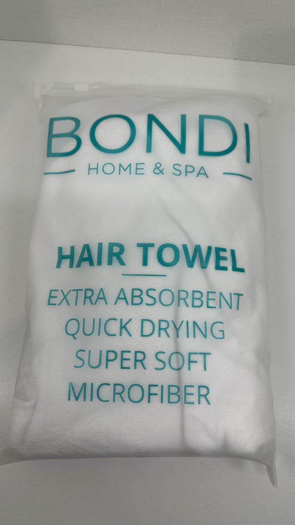 Bondi Bondi Spa Microfiber Hair Towel Color Off White Size 42 X 22