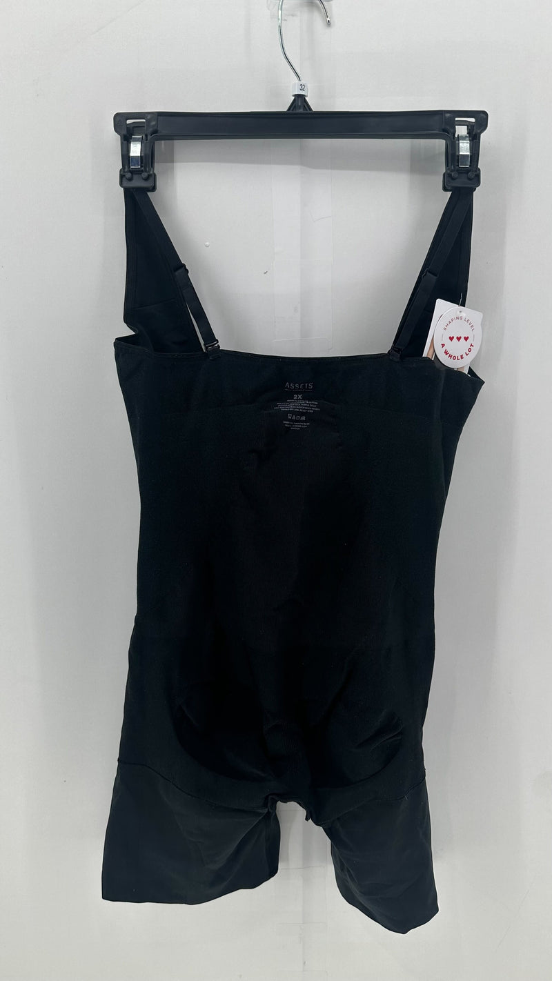 Jbiz Spanx Shaping Open Bust Bodysuit Color Black Size 2X