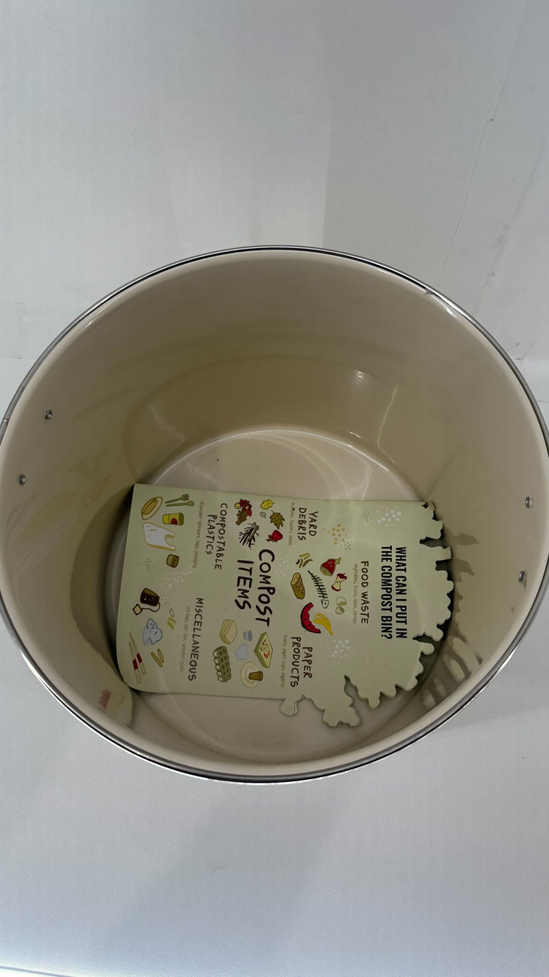 Third Rock  Compost Bin Color Beige Size 11