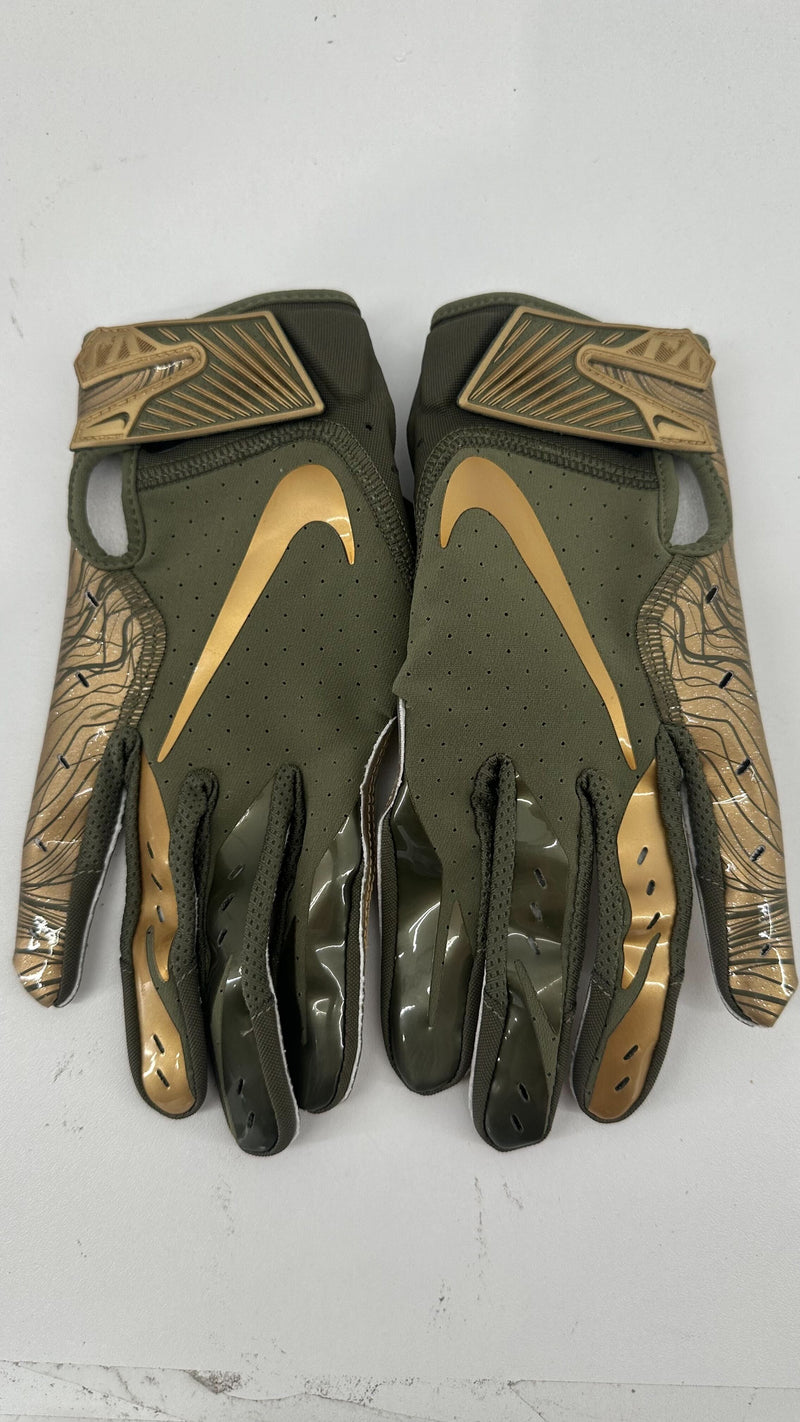 Nike Gloves Color Gold/green Size Small