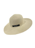 Reba Hat 100 Natural Straw Woven Tie Detail One Size Fits All Slim Silhouette