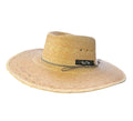 Ultrahip Reba Hat 100% Natural Straw Stylish Detail One Size Fits All 4in Brim