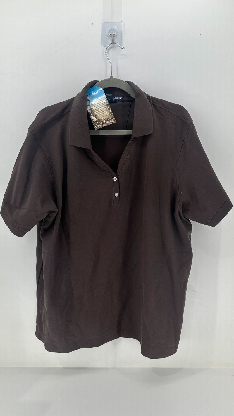 Devon And Jones Womens POLO Regular Polo Color Brown Size XXLarge