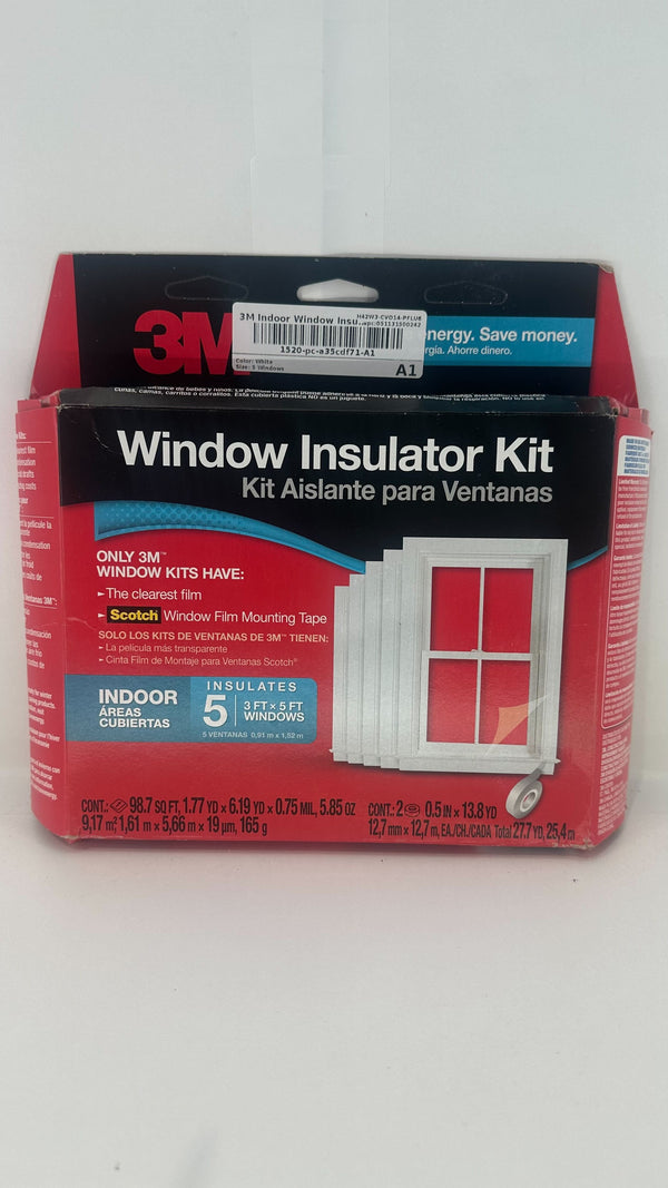 3m Indoor Window Insulator Kit 5 Window Color White Size 5 Windows