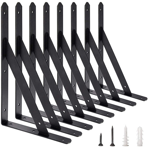 AWX Heavy Duty Shelf Brackets 12 inches x 8 inches with Screws