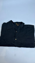 Harriton M560 Men's Barbados Textured Camp Shirt Black Size XLarge