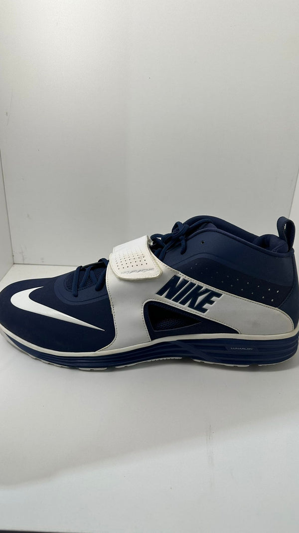 Nike Men Size 18 Navy white Huarache Turf Lax Pair Of Shoes