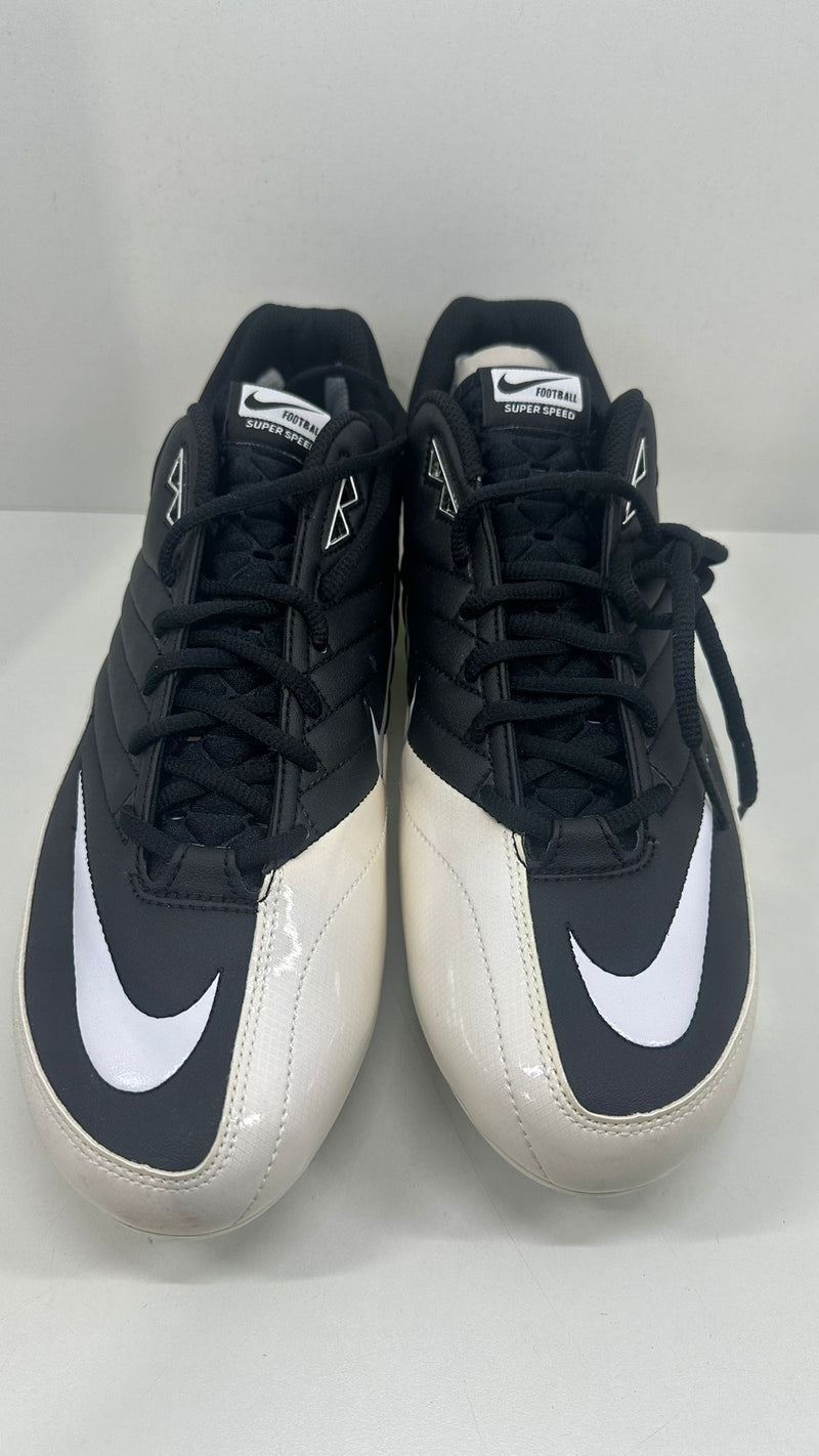 Nike Men Super Speed D Color Black White Size 13 Pair of Shoes