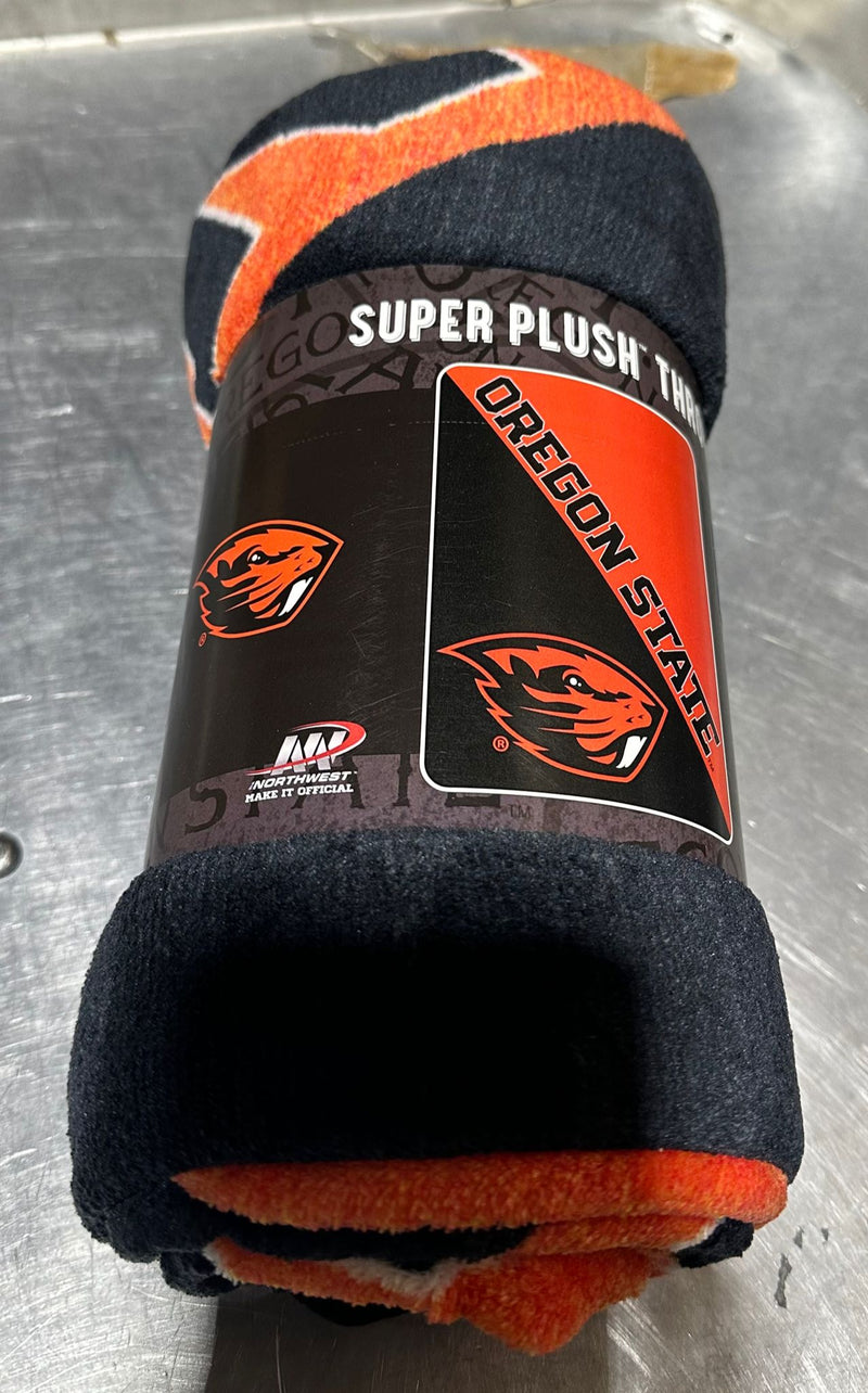 Super Plush Throw Oregon State 46 X 60 Inches 117cm X 152 cm 100% Polyester