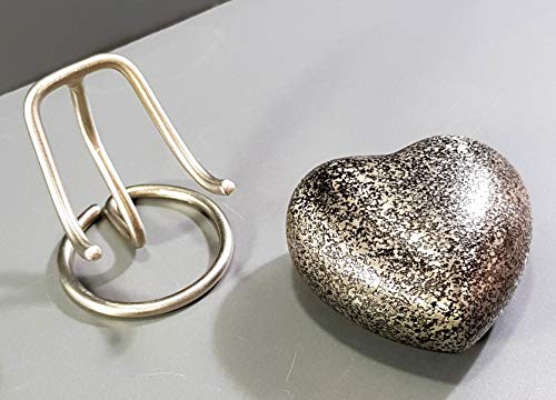 Heart-Shaped Silver Memorial Keepsake Cremation Urn