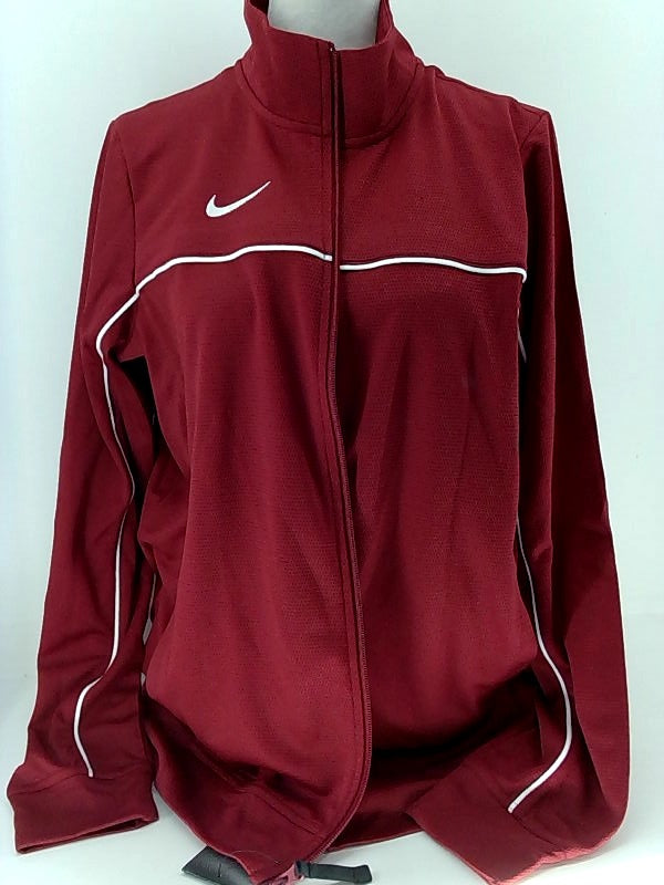 Nike Womens Team Rivalry Jacket Regular Zipper Casual Color Marron Size Medium
