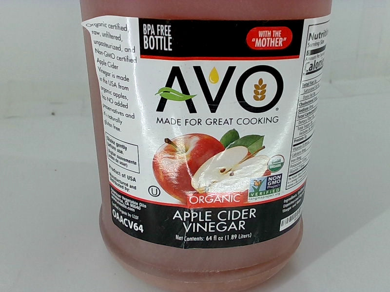 AVO Organic Apple Cider Vinegar 64oz Home Essential