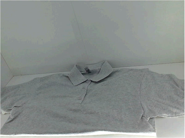 Gildan Mens Short Sleeve Polo Shirt Color Light Grey Size Large