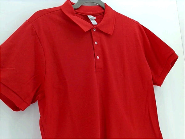 Jerzees Womens Polo Regular Short Sleeve Top Color Red Size Large Tops