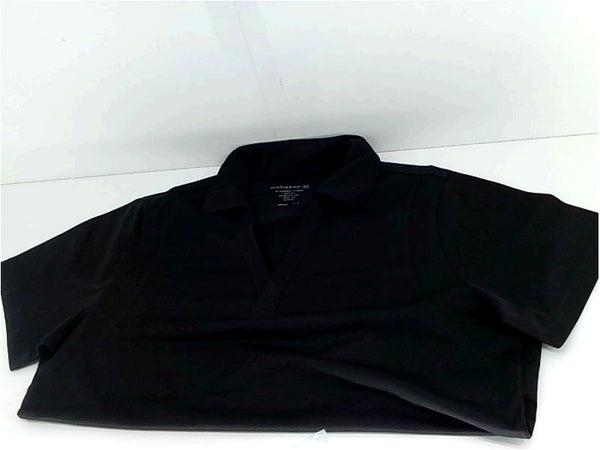 Harriton Womens Polo Regular Short Sleeve Polo Color Black Size Medium