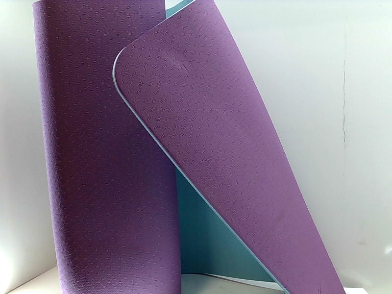 Non-Slip Purple and Blue Yoga Mat for Home Exercise