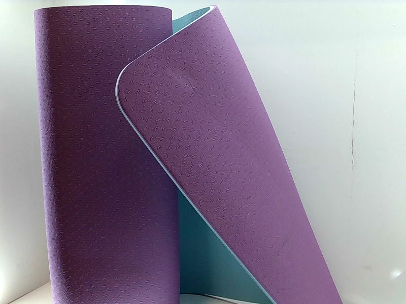 Non-Slip Purple and Blue Yoga Mat for Home Exercise