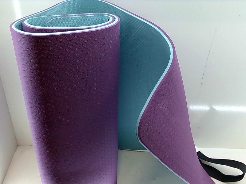 Non-Slip Purple and Blue Yoga Mat for Home Exercise