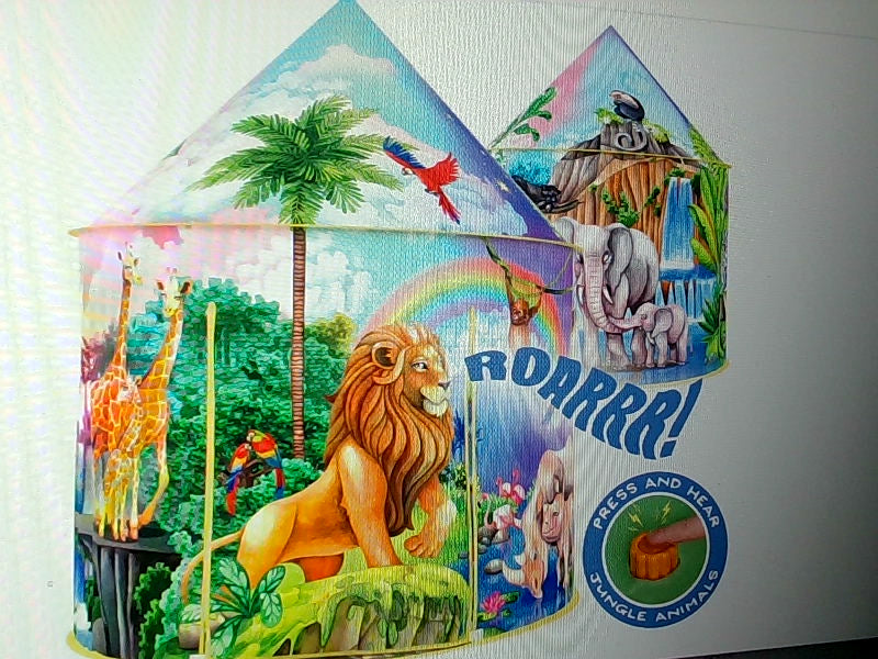 Kids Interactive Jungle Animal Play Tent - 40" D X 51"