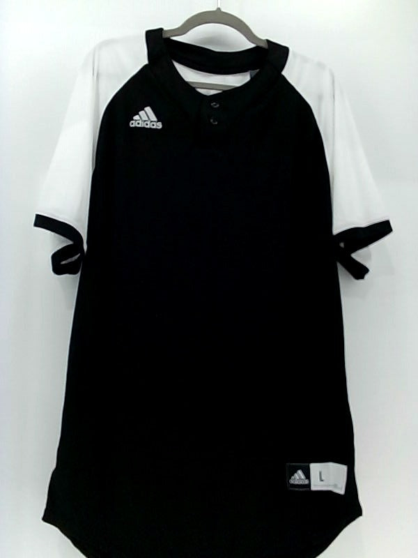 Adidas Mens Diamond King 20 Short Sleeve Active T-Shirt BlackWhite Size Large