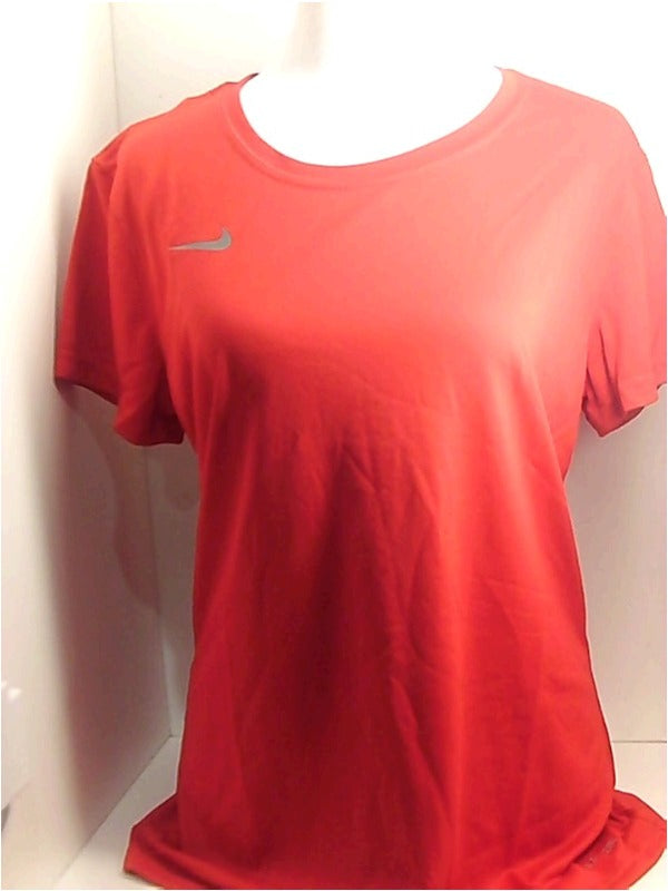 Nike Womens Dri Fit Legend Tee Loose Fit Short Sleeve Tops Color Red Size Large