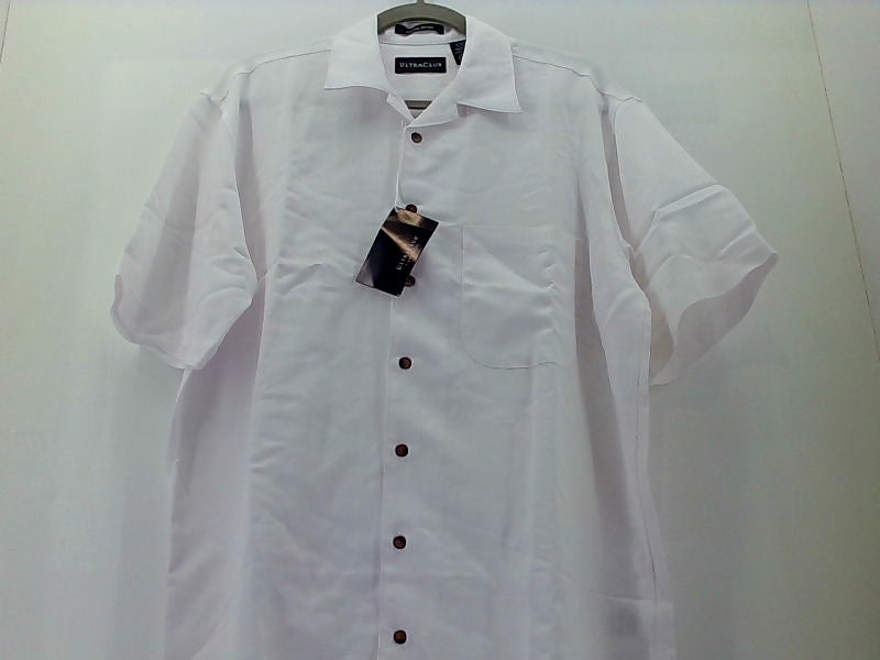 Ultraclub Unisex White Camp Shirt Small