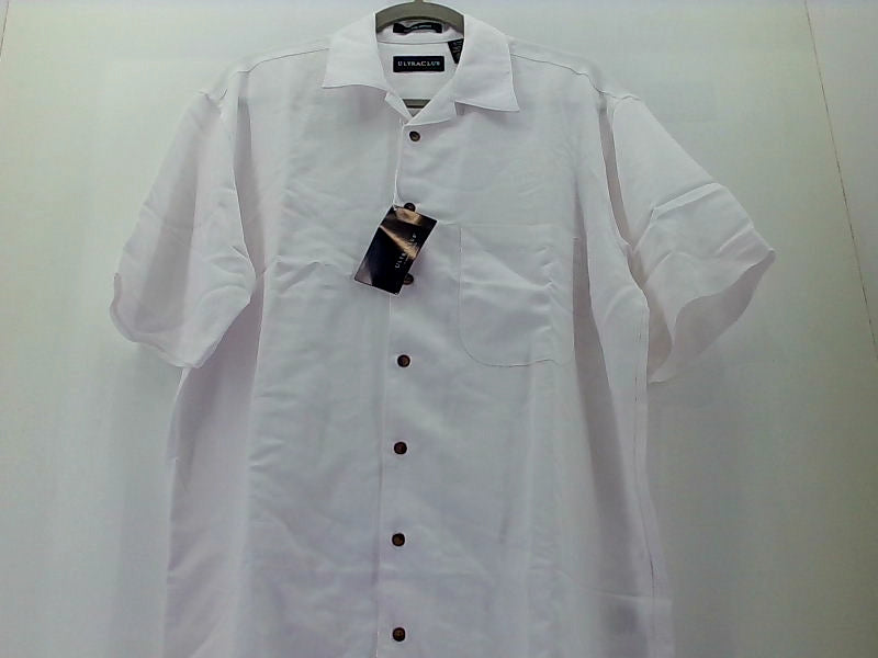 Ultraclub Unisex White Camp Shirt Small