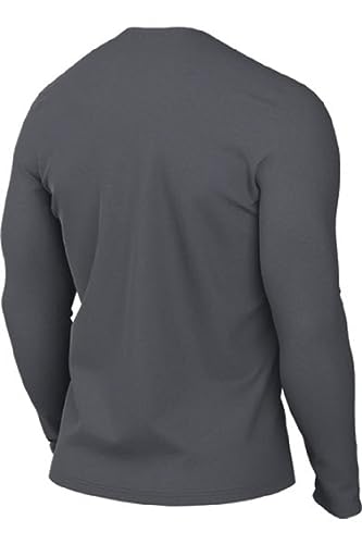 Nike Men's Dri FIT Long Sleeve Tee Shirt Large Grey