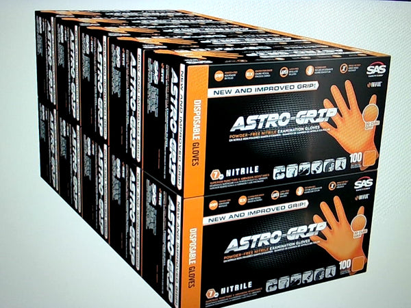 SAS Astro-Grip Nitrile Disposable Gloves - Box of 100