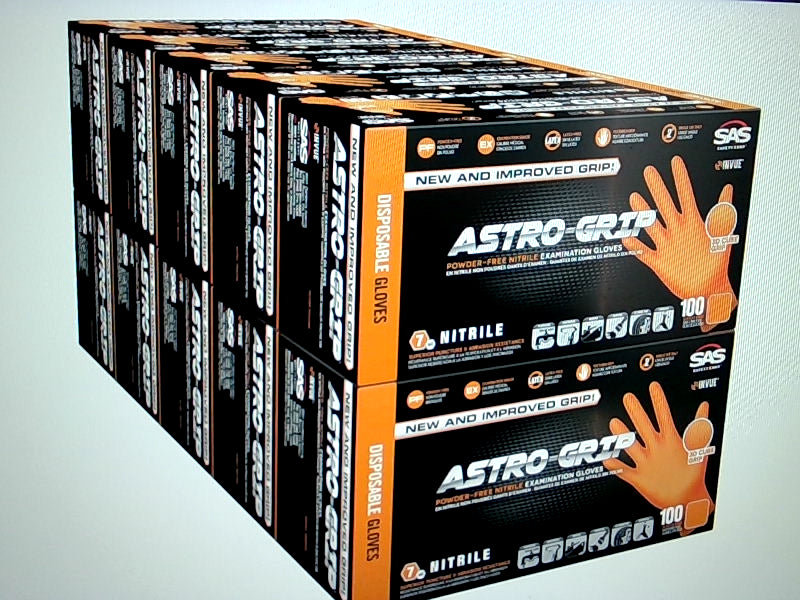 SAS Astro-Grip Nitrile Disposable Gloves - Box of 100