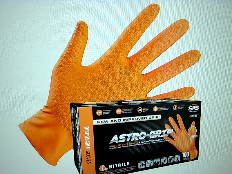 SAS Astro-Grip Nitrile Disposable Gloves - Box of 100