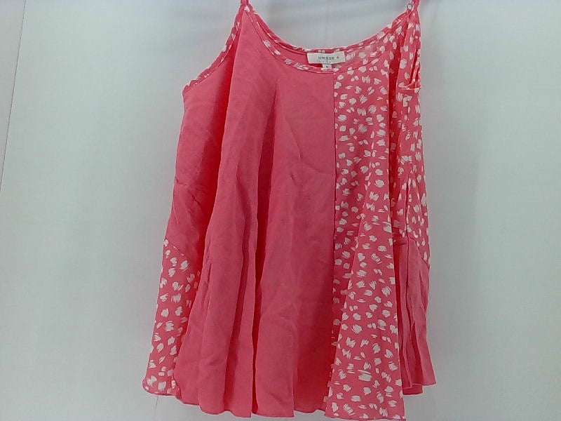 Pink Floral Spaghetti Strap Relaxed Fit Tank Top - X-Large