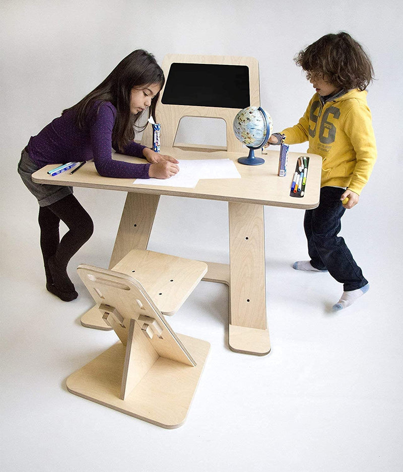 KIDS DESK AND CHAIR SET - BLACKBOARD