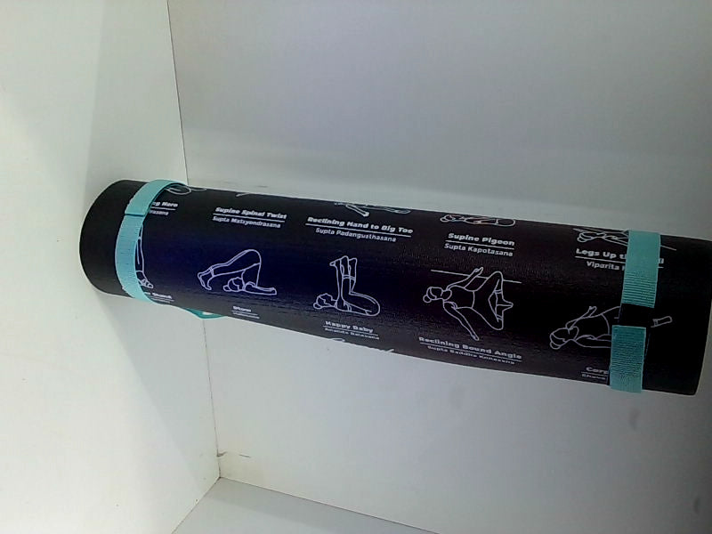 Instructional Yoga Mat Color Black Size 45295