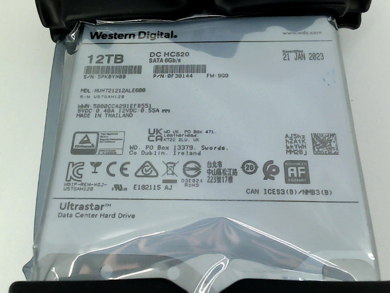 Renewed HGST Western Digital Ultrastar DC HC520 12TB SATA Hard Drive