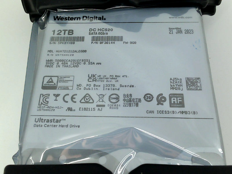 Renewed HGST Western Digital Ultrastar DC HC520 12TB SATA Hard Drive