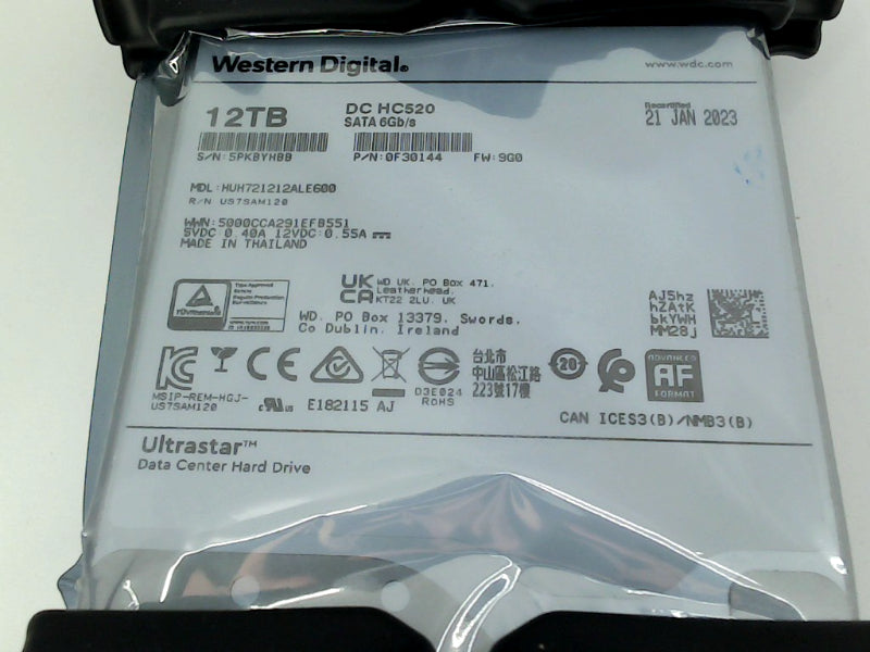 Renewed HGST Western Digital Ultrastar DC HC520 12TB SATA Hard Drive