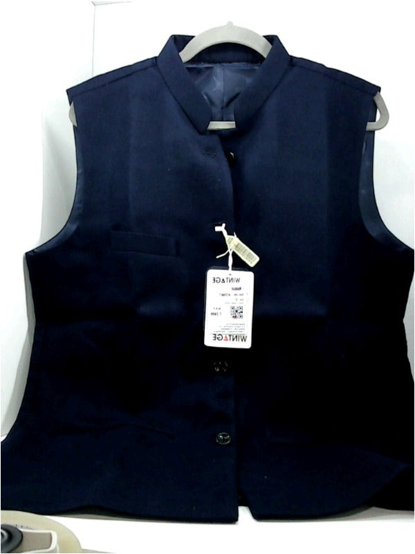 Wintage Online Mens Waistcoat Regular Blazer Color Navy Blue Size 42 Jacket