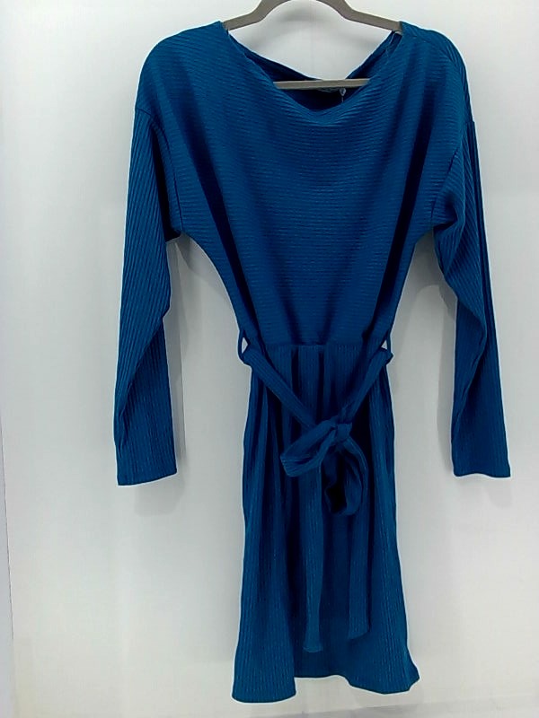 Royal Blue Long Sleeve Women's Casual Dress Size Small