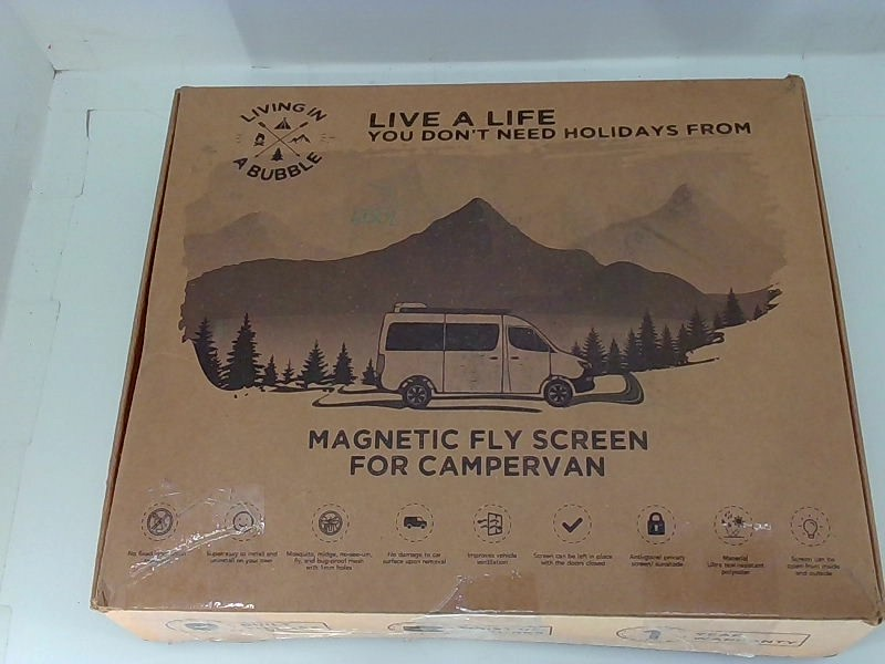 Magnetic Fly Screen For Campervan Color Black Size 59x55''