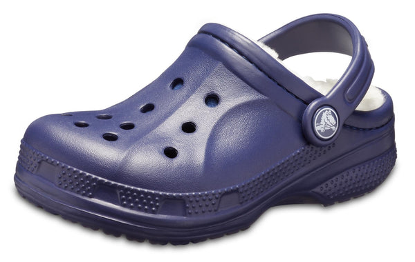 Crocs Kids' Fuzzy Lined Clogs Navy/Oatmeal Size 10-11