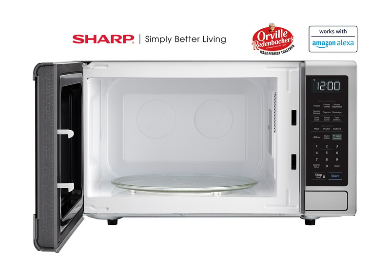 1.4 cu. ft. 1000W Sharp Stainless Steel Smart Carousel Countertop Microwave Oven (SMC1449FS)