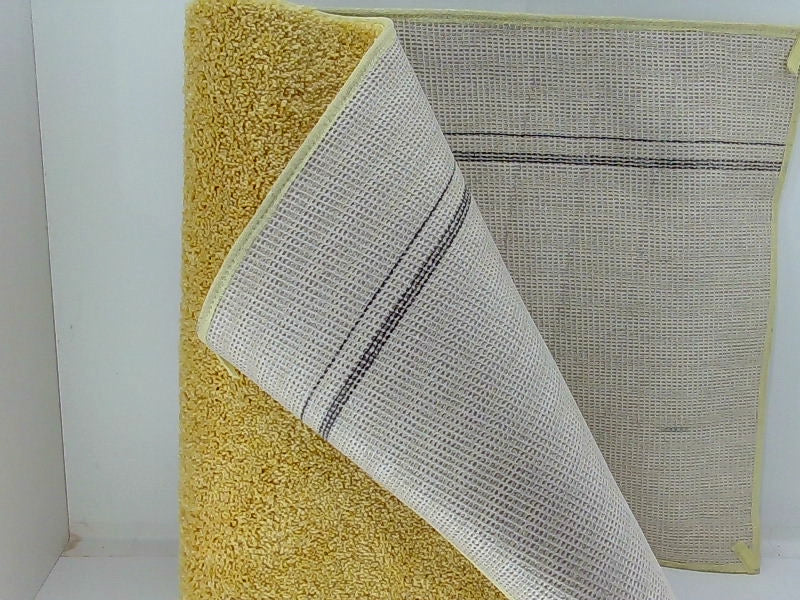 Soft Yellow Kitchen Rug - Non-Slip, Easy-Clean