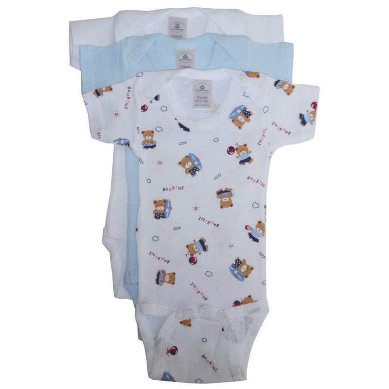 Bambini Baby Short Sleeve One Piece 3-Pack - Newborn