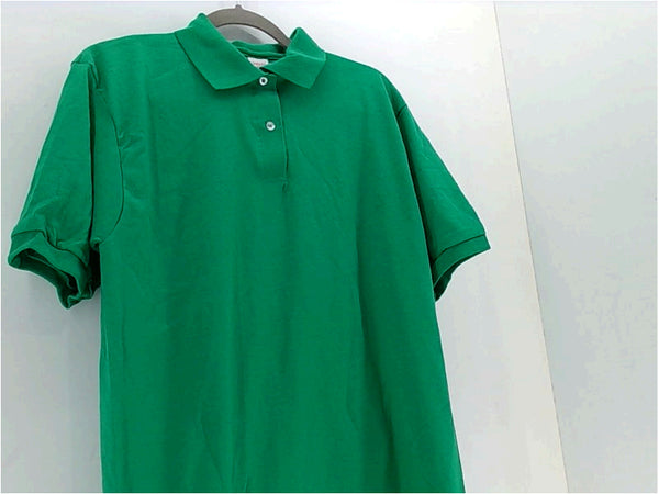 Hanes Mens Short Sleeve Polo Shirt Color Kelly Green Size Medium