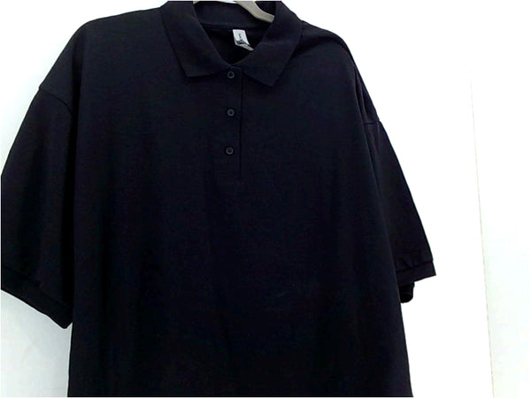Gildan Mens Short Sleeve Polo Shirt Color Black Size Medium