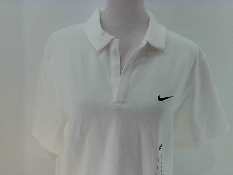 Nike Women's White Crop Polo Shirt XLarge