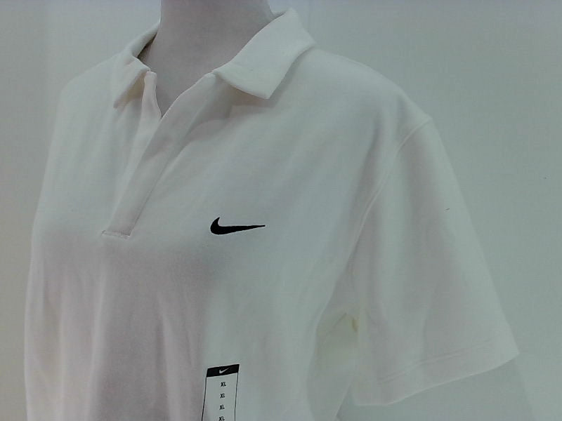 Nike Women's White Crop Polo Shirt XLarge