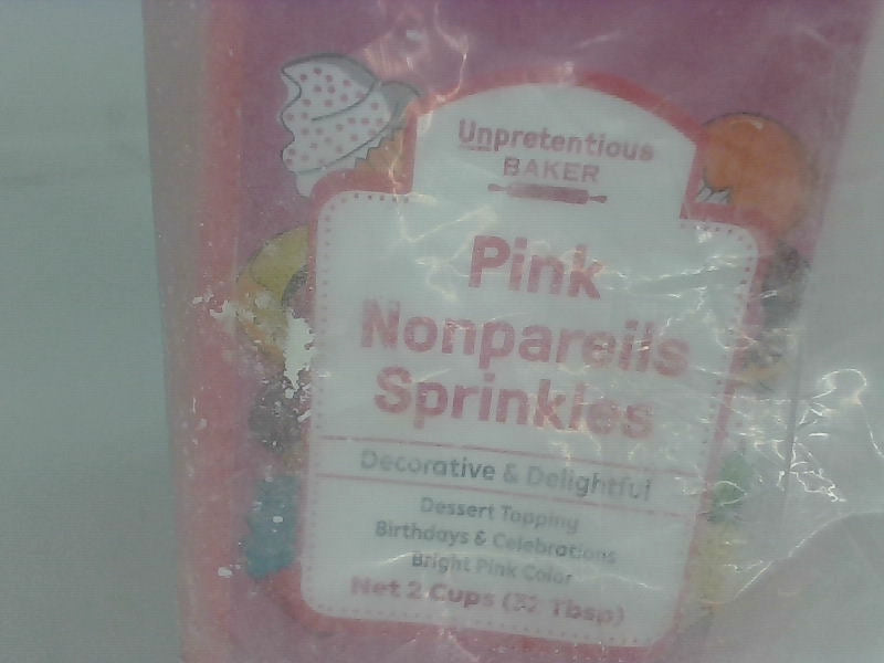 Pink Nonpareils Sprinkles for Baking and Decorating 2 Cups